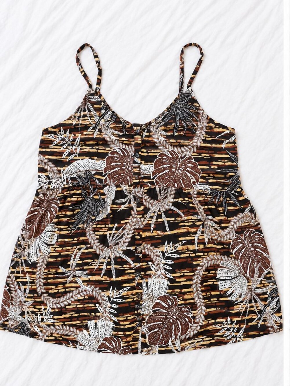 Hula Bay Tropical Babydoll Cami Top – Size 3XL 🌺